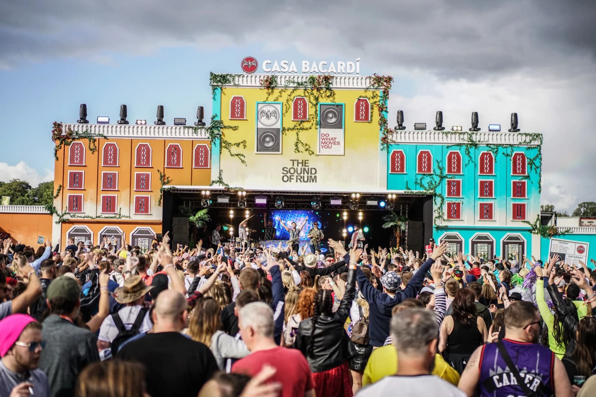 The Casa Bacardí 'Sound of Rum' festival stage and crowd by day